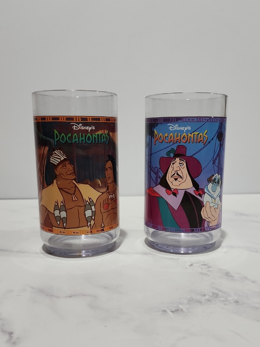 Disney Pocahontas Burger King Character Plastic Collector Cups